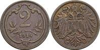 Österreich, Kaiser Franz Joseph I., 2 Heller 1914 ss 2.93 US$ Tax included +  117.32 US$ shipping