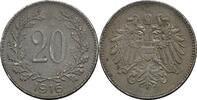 Österreich, Kaiser Franz Joseph I., 20 Heller 1916 ss 2.93 US$ Tax included +  117.32 US$ shipping