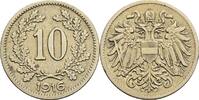 Österreich, Kaiser Franz Joseph I., 10 Heller 1916 Bindenschild ss 2.93 US$ Tax included +  117.32 US$ shipping