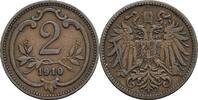 Österreich, Kaiser Franz Joseph I., 2 Heller 1910 ss 2.93 US$ Tax included +  117.32 US$ shipping