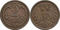 Österreich, Kaiser Franz Joseph I., 2 Heller 1909 ss 2.93 US$ Tax included +  117.32 US$ shipping