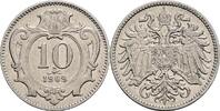 Österreich, Kaiser Franz Joseph I., 10 Heller 1909 ss/vz 2.93 US$ Tax included +  117.32 US$ shipping