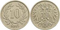 Österreich, Kaiser Franz Joseph I. 10 Heller 1915 VF / EF