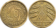 10 Reichspfennig 1933 A Deutsches Reich  ss, Randfehler