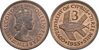 Zypern 3 Mils Queen Elizabeth II. -