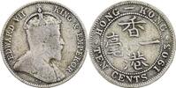 Hongkong 10 Cents Edward VII. -