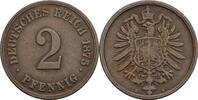 2 Pfennig 1875 H Deutsches Reich  s/ss