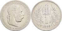 Kaisertum Österreich 1 Krone Kaiser Franz Joseph I. 1848-1916 -