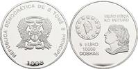 Sao Tome und Principe 10 000 Dobras (5 Euro) Volkstabstimmung in der Schweiz über die Einführung des Euro -
