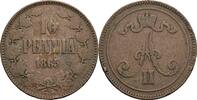 Finnland Großfürstentum (1809-1917) 10 Penniä Alexander II. 1855-1881 -