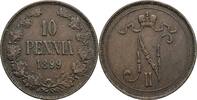 Finnland Großfürstentum (1809-1917) 10 Penniä Nikolaj II. 1894-1917 -