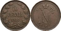 Finnland Großfürstentum (1809-1917) 10 Penniä Nikolaj II. 1894-1917 -