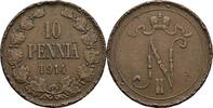 Finnland Großfürstentum (1809-1917) 10 Penniä Nikolaj II. 1894-1917 -