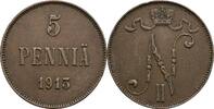 Finnland Großfürstentum (1809-1917) 5 Penniä Nikolaj II. 1894-1917 -