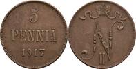 Finnland Großfürstentum (1809-1917) 5 Penniä Nikolaj II. 1894-1917 -