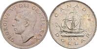 1 Dollar 1949 Kanada, George VI. Beitritt von Neufundland zum Kanadischen Staatenbund ss, Rf.