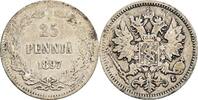 Finnland Großfürstentum 25 Penniä Nikolaj II. 1894-1917 -