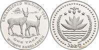 Bangladesch 1 Taka Endangered Wildlife / Fleckenhirschkuh -