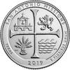  2019 P U.S.A ¼ Dollar San Antonio Missions unz 1.76 US$  +  40.47 US$ shipping