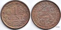 Netherlands Nederland 1915 1 Cent Wilhelmina -