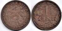 Netherlands Nederland 1913 1 Cent Wilhelmina F+ -