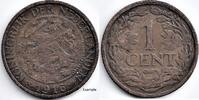 Netherlands Nederland 1916 1 Cent Wilhelmina (korte 6) -