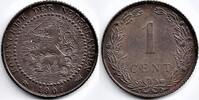 Netherlands Nederland 1907 1 Cent Wilhelmina P- -