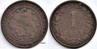 Netherlands Nederland 1900b 1 Cent Wilhelmina ZG (ovale nullen) -