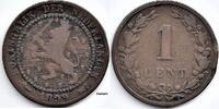 Netherlands Nederland 1899 1 Cent Wilhelmina F- -