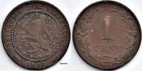 Netherlands Nederland 1896 1 Cent Wilhelmina F- -