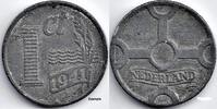 Netherlands Nederland 1941 1 Cent, zink, Wilhelmina -