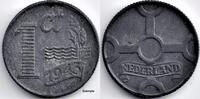 Netherlands Nederland 1943 1 Cent, zink, Wilhelmina P- -