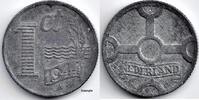 Netherlands Nederland 1944 1 Cent, zink, Wilhelmina P- -