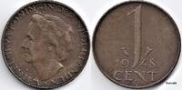 Netherlands Nederland 1948 1 Cent Wilhelmina -