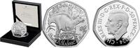 Verenigd Koninkrijk  Groot Brittannië 2024 50 Pence 'Stegosaurus' Zilver proof