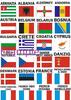 Stickervel met de Eurolanden 48x48mm -