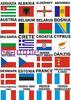 Stickervellen met alle landen van de wereld (301 stickers) 48x48mm -