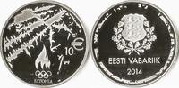 Estland Estland 2014 10 Euro 'Olympische Vlam' Zilver -