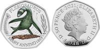 Verenigd Koninkrijk 50 pence Groot Brittannië 2021 50 Pence 'Mary Anning Coll. - Plesiousaurus' Zilver gekleurd in capsule -