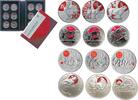 San Marino 10 euro San Marino 2025 12 x 10 Euro 'Chinese maankalender' in cassette -