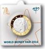  2016 Nederland Nederland 2016 World Money Fair 2016 1 euro in munthouder. 