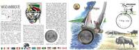 Mozambique Numisbrief 1986 20 Meticais met stempel 1 nov. 1991 -