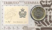 Eurom&uuml;nzen 2012 San Marino 2012 1 Euro met zegel 0.85 cent  20.75 US$  +  63.59 US$ shipping
