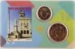 Eurom&uuml;nzen 2018 San Marino 2018 1 & 5 cent met zegel in coincard  20.23 US$  +  63.59 US$ shipping