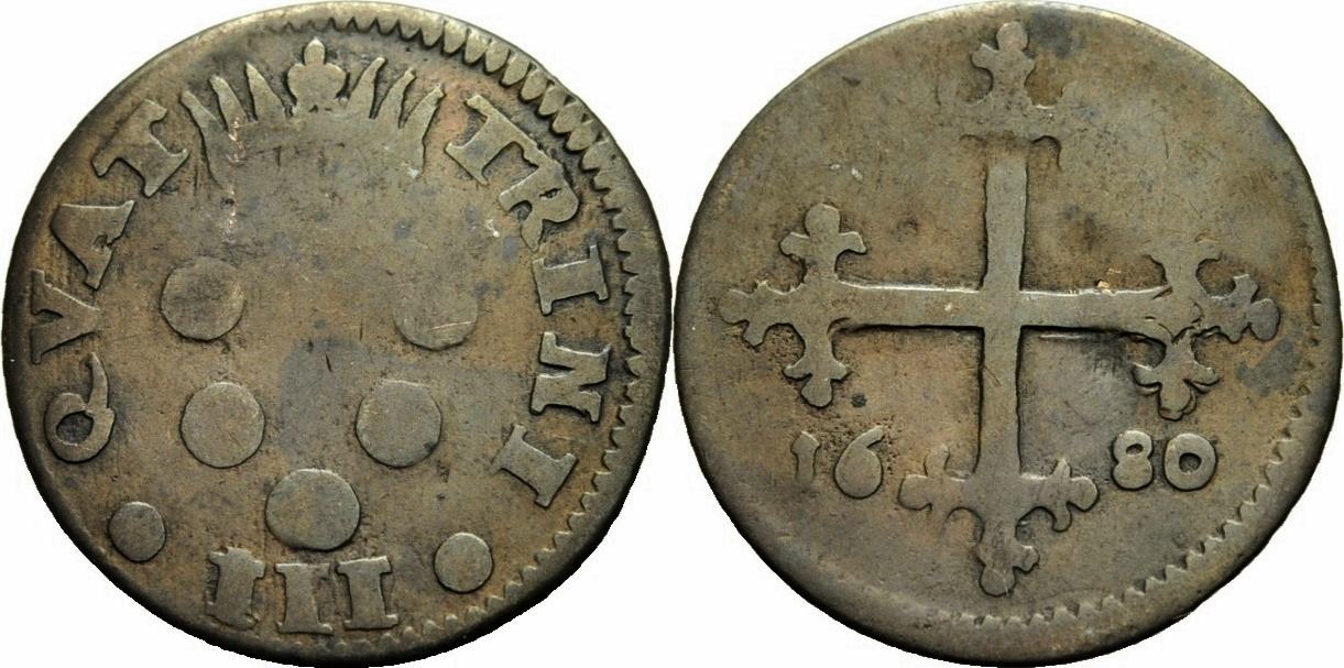 Italien Pisa Italien Pisa Cosimo Iii Dei Medici 1 Soldo 3 Quattrini 1680 Pisaner Kreuz Km 36 F Ma Shops