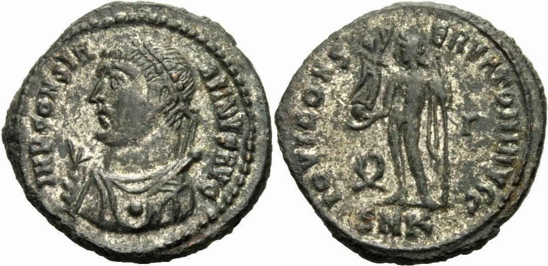 Древнеримская монета 3. Рим фоллис Conservatori. Constantin II Follis. Древнеримские монеты. Древнеримские золотые монеты с Цезарем.