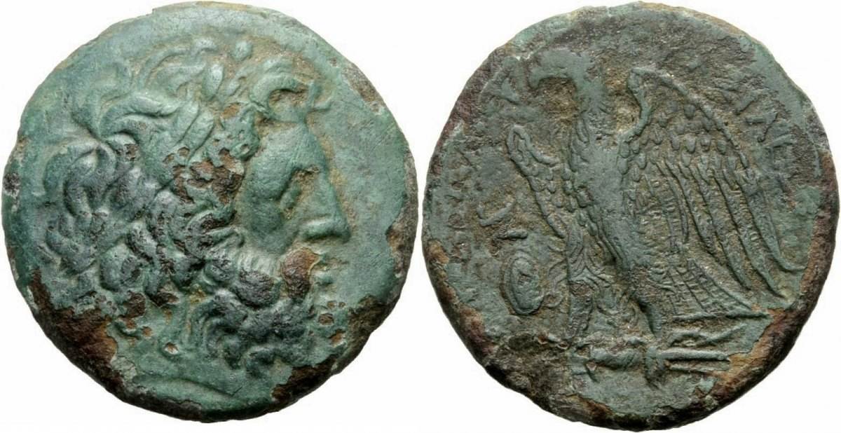 Agypten 274 272 V Chr Ptolemaios Ii Philadelphos Bronze Alexandria Zeus Adler Schild Sng Cop 119 F Randfehler Vf Ma Shops