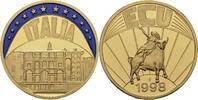 Deutschland Medaille EUROPE ECU SERIES ITALY ITALIA GILDED PROOF LIKE GILT MEDAL 1998 #ME248 -