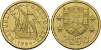 Portugal 2 ½ Escudos Portugal 2½ Escudos 1984 Vergoldet Karavelle Schiff Republica Portuguesa KM# 590 -
