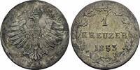 Frankfurt, Stadt 1 Kreuzer Frankfurt Freie Stadt 1 Kreuzer 1853 Billon Adler Krone Jaeger 18 AKS 25 -
